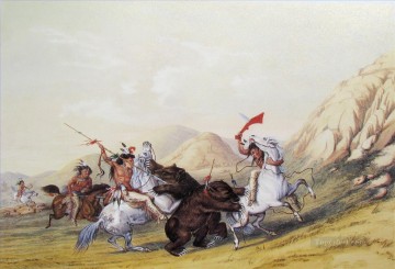 attack Works - George Catlin Attacking the Grizzly Bear